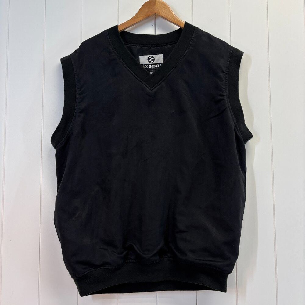 Vintage‎ IXSPA Mens Dark Academia Preppy Microfiber Vest Size M Comfy Normcore